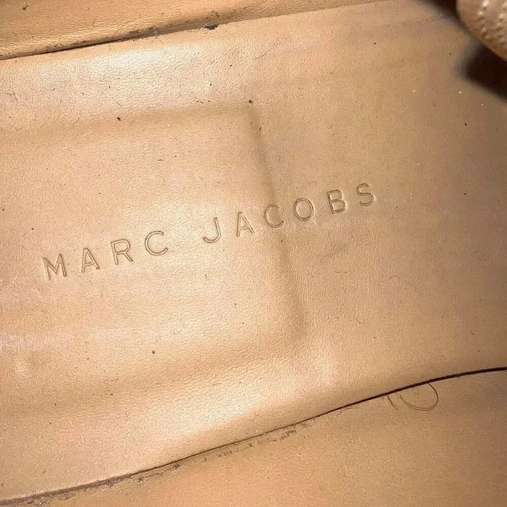 Marc Jacobs Handmade In Italy Leather Perforated Dress Shoes Black Mens 11 - Picture 6 of 8